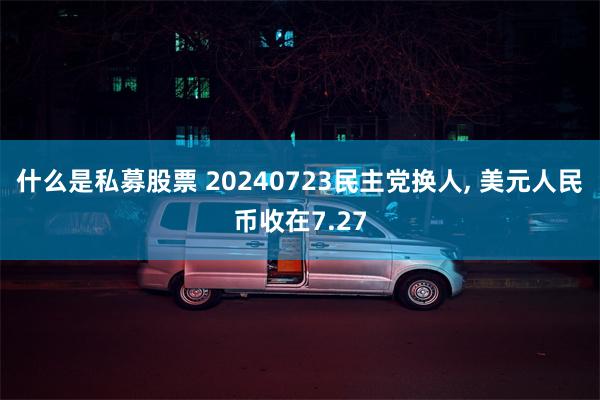 什么是私募股票 20240723民主党换人, 美元人民币收在7.27