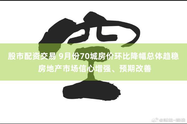 股市配资交易 9月份70城房价环比降幅总体趋稳 房地产市场信