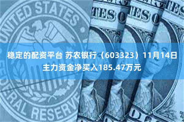 稳定的配资平台 苏农银行（603323）11月14日主力资金